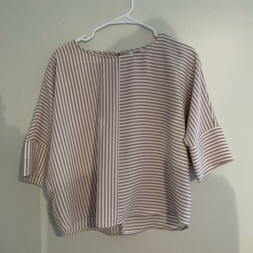 Express light pink Striped Top - size S